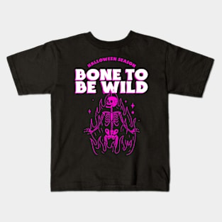 Bone To Be Wild Halloween Kids T-Shirt